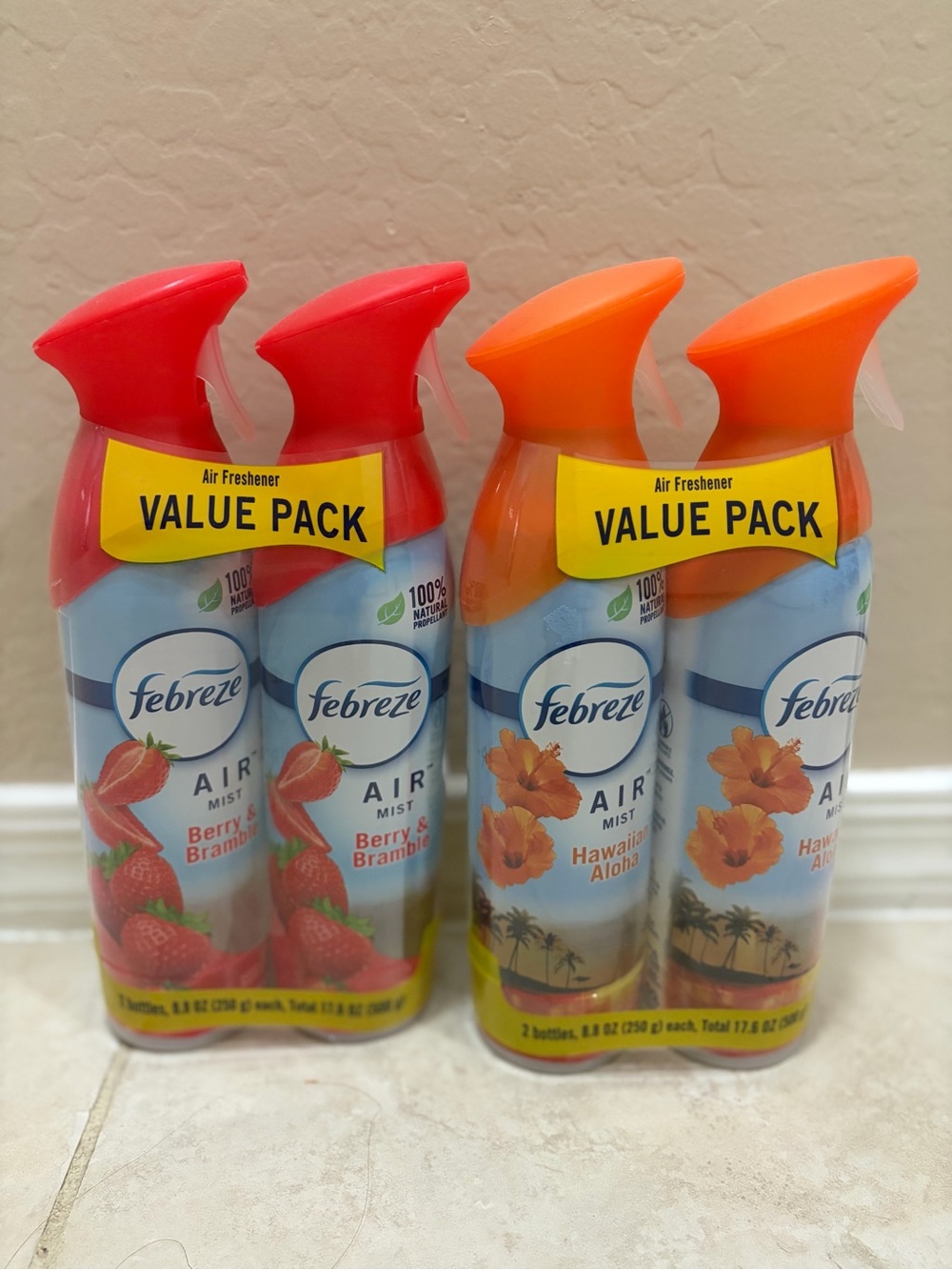 Febreze Air Mist Value Pack - Red & Orange Nozzle Caps